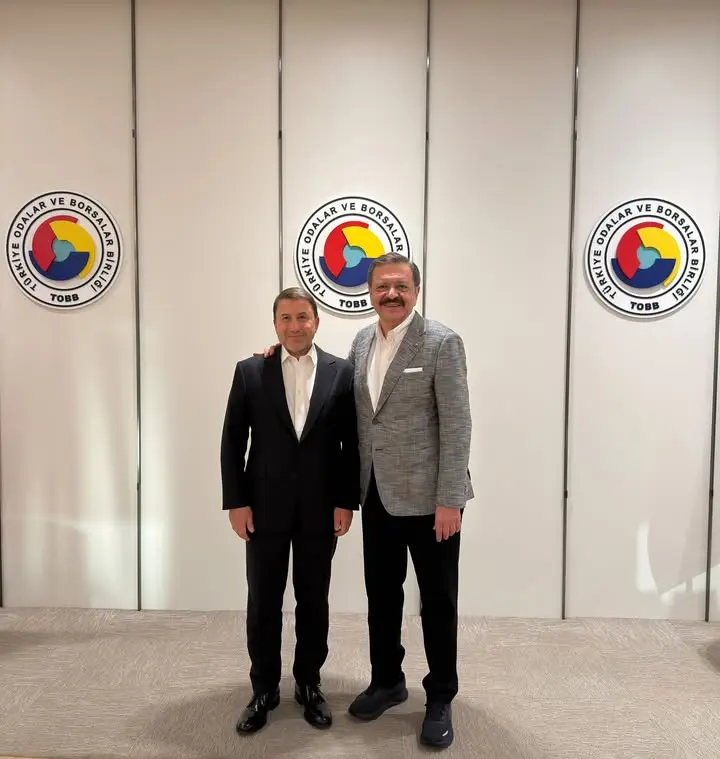 TOBB Başkanı Mustafa Rifat Hisarcıklıoğlu, Siirt Ticaret ve Sanayi Odası Yönetim Kurulu Başkanı Güven Kuzu'yu Birliğinde Ağırladı