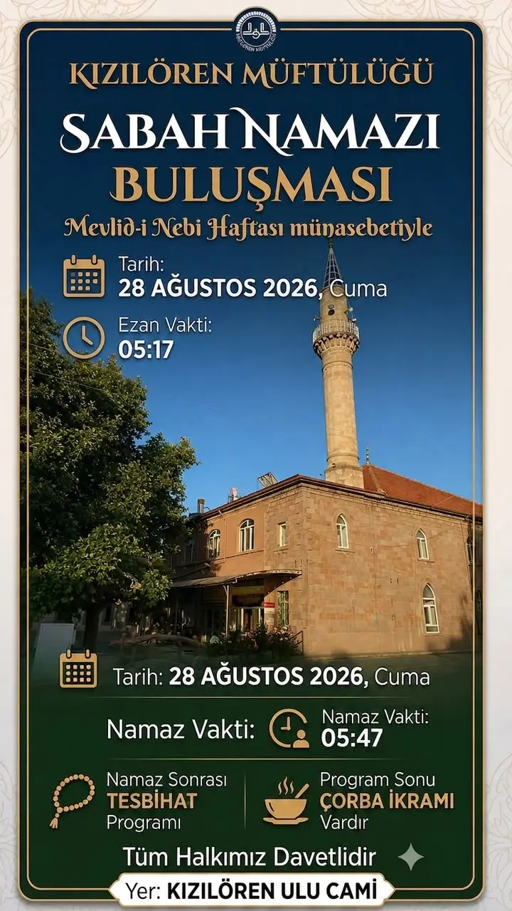 Kızılören Müftülüğü'nden Yapılan Paylaşım