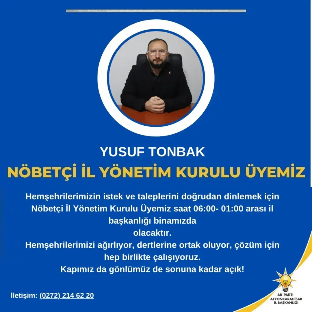 AK Parti Afyonkarahisar İl Başkanlığı'ndan Önemli Ziyaret