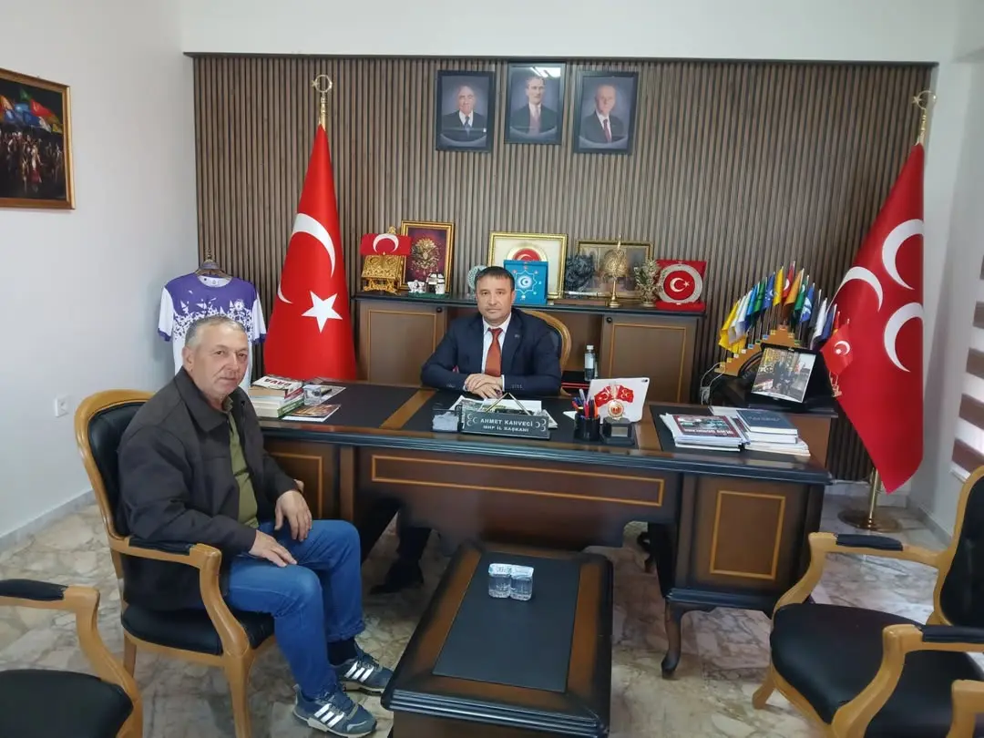 Sarıcaova Köyü Muhtarı Ahmet Kahveci'yi Ziyaret Etti