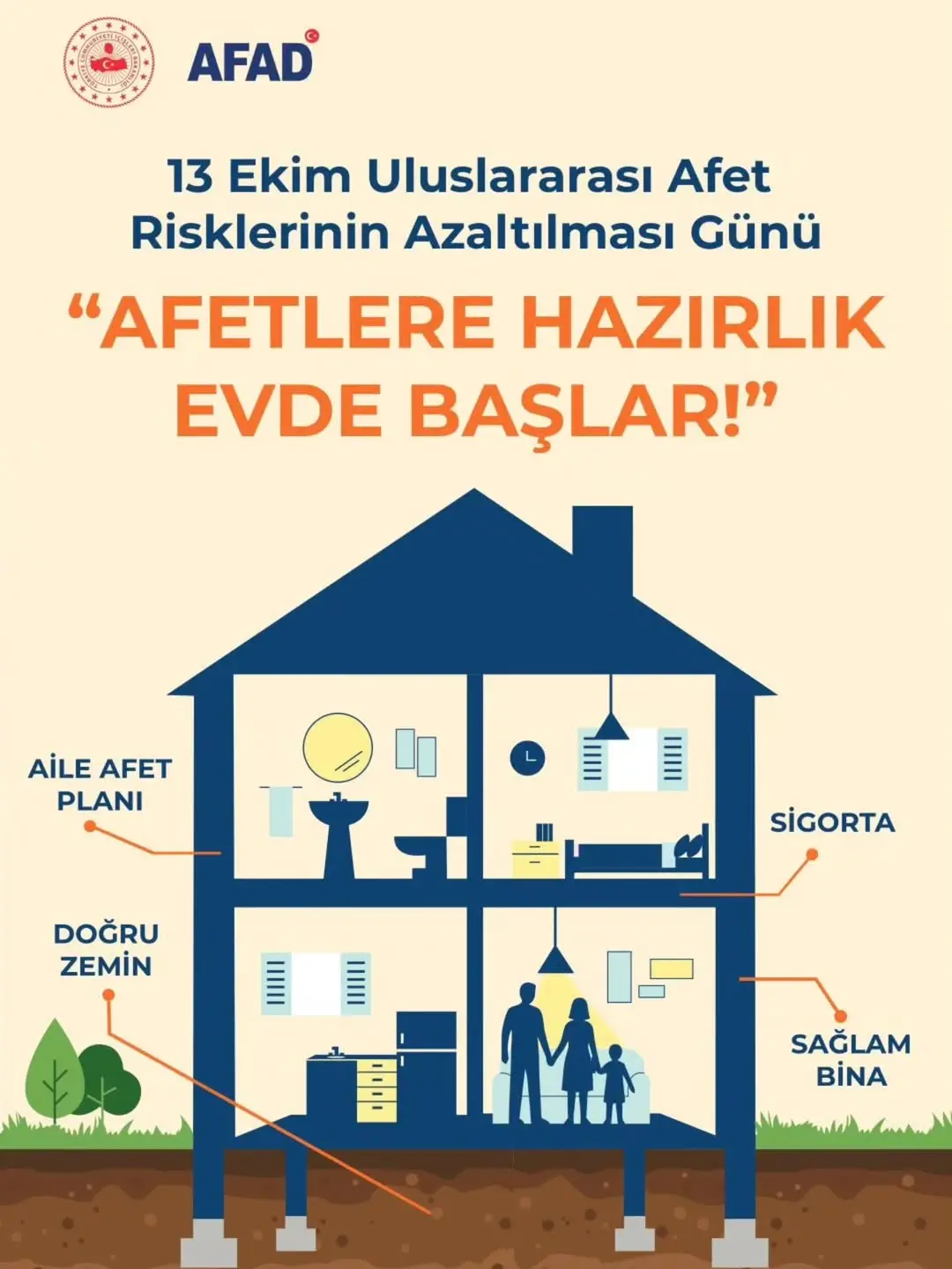 Afetlere Hazırlık Evde Başlar - Uluslararası Afet Risklerinin Azaltılması Günü