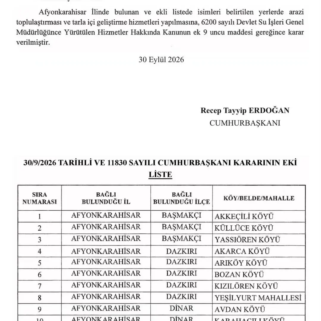 Dazkırı'nın Tarımsal Geleceğine Yönelik Önemli Yatırım Kararı