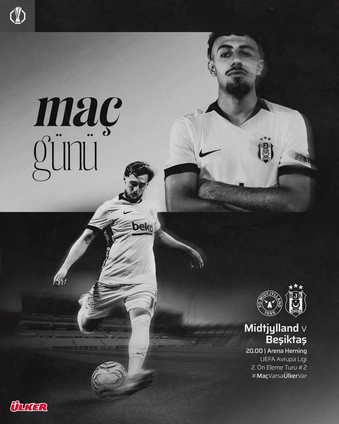 Beşiktaş'ın Bugünkü Maçı: Midtjylland ile Karşılaşacak
