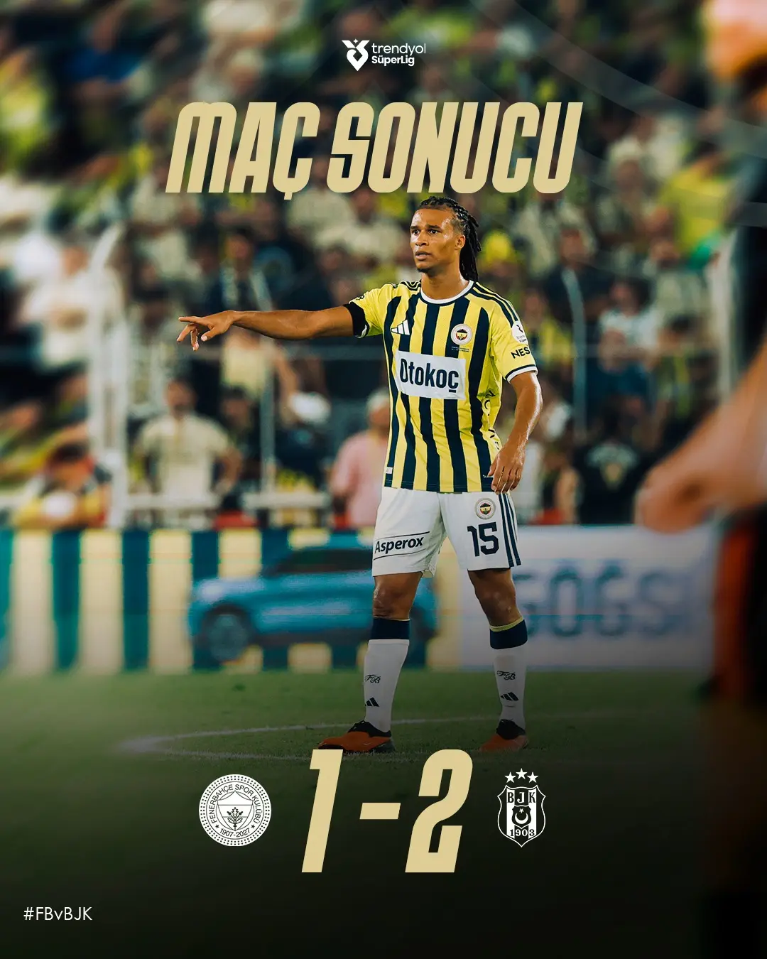 Fenerbahçe - Beşiktaş Maçı Sonucu: 1-2