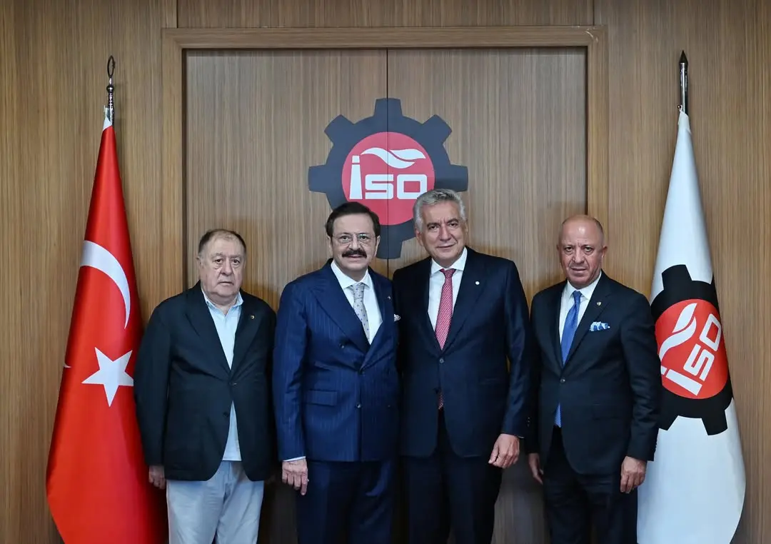 TOBB Başkanı Mustafa Rifat Hisarcıklıoğlu, İstanbul Sanayi Odası Yönetim Kurulu Başkanı Erdal Bahçıvan'ı ziyaret etti