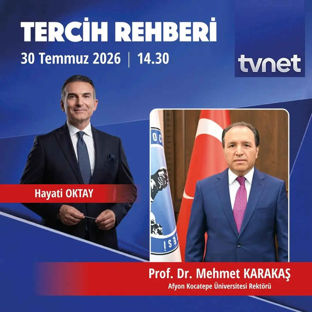 Afyon Kocatepe Üniversitesi Tercih Rehberi Programı Bugün TVnet'te