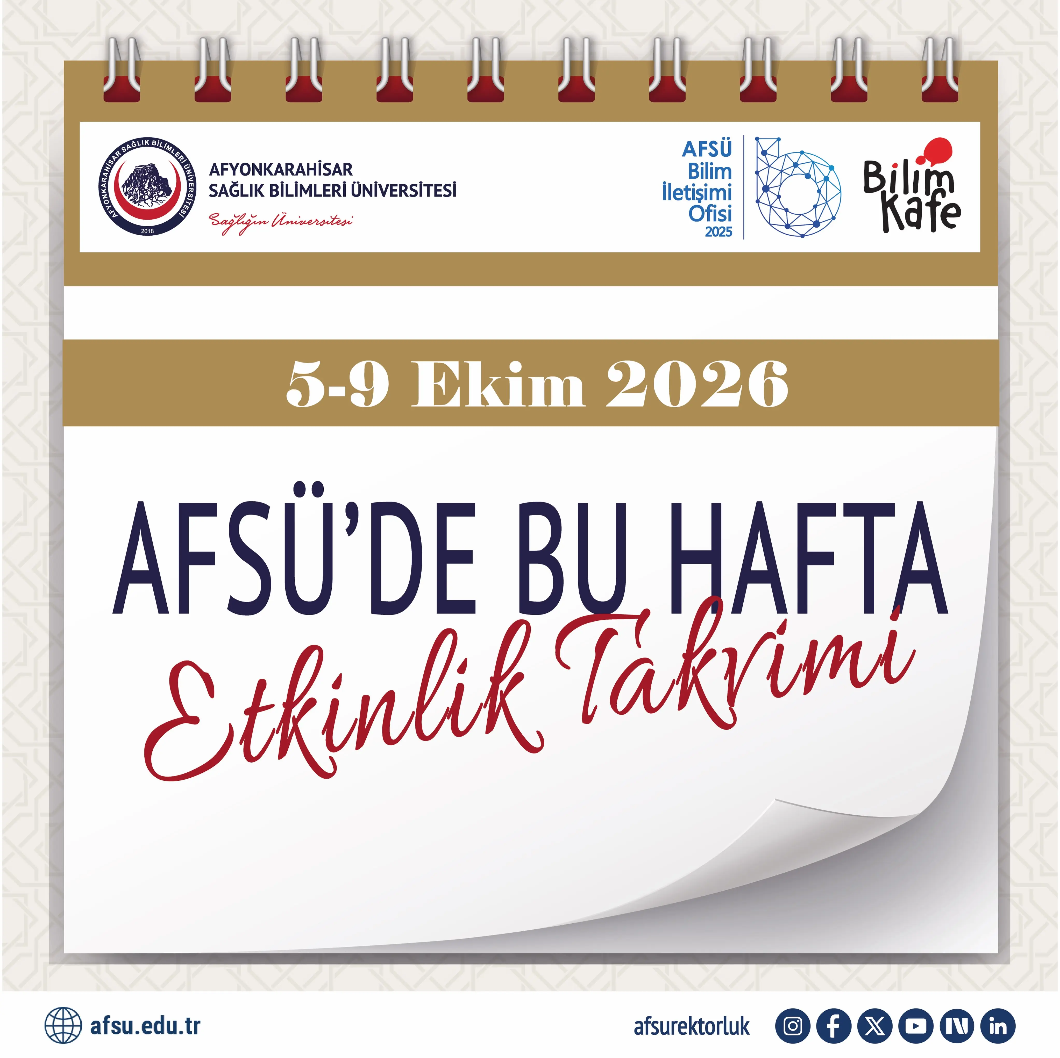 AFSÜ'de Bu Hafta Etkinlikler