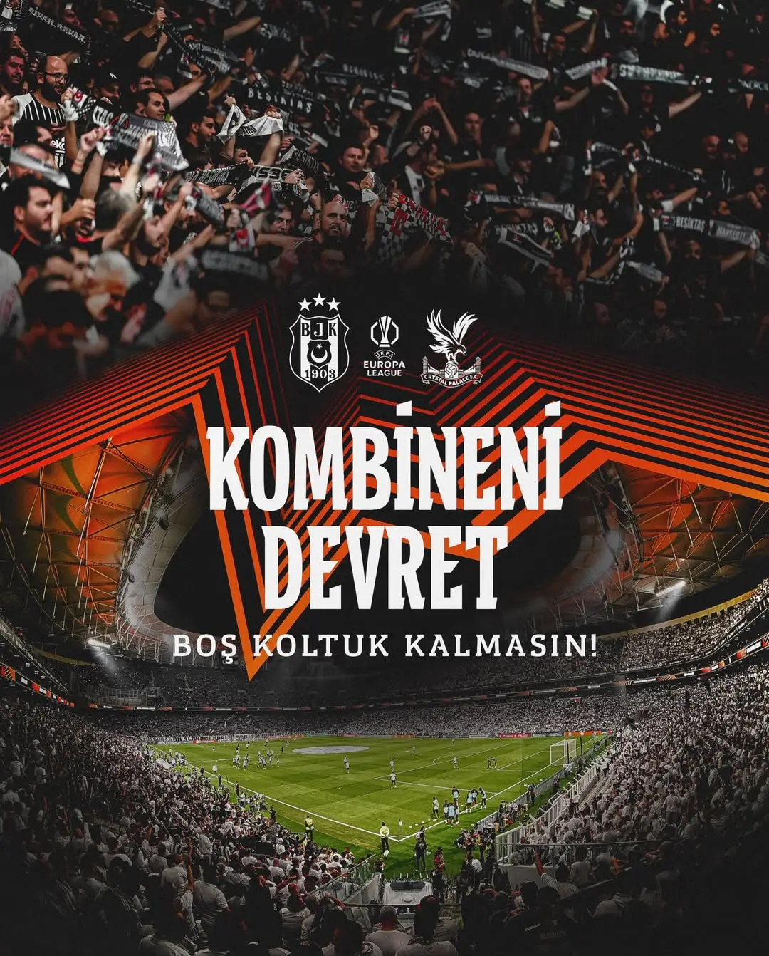Beşiktaş, Crystal Palace Maçına Gelemeyen Taraftarlarına Kombine Devri İmkanı Sunuyor