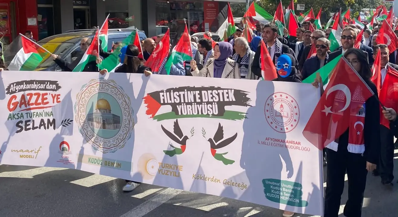 Afyonkarahisar'dan Gazze'ye Selam: İl Müdürlüğünden Dayanışma Yürüyüşü