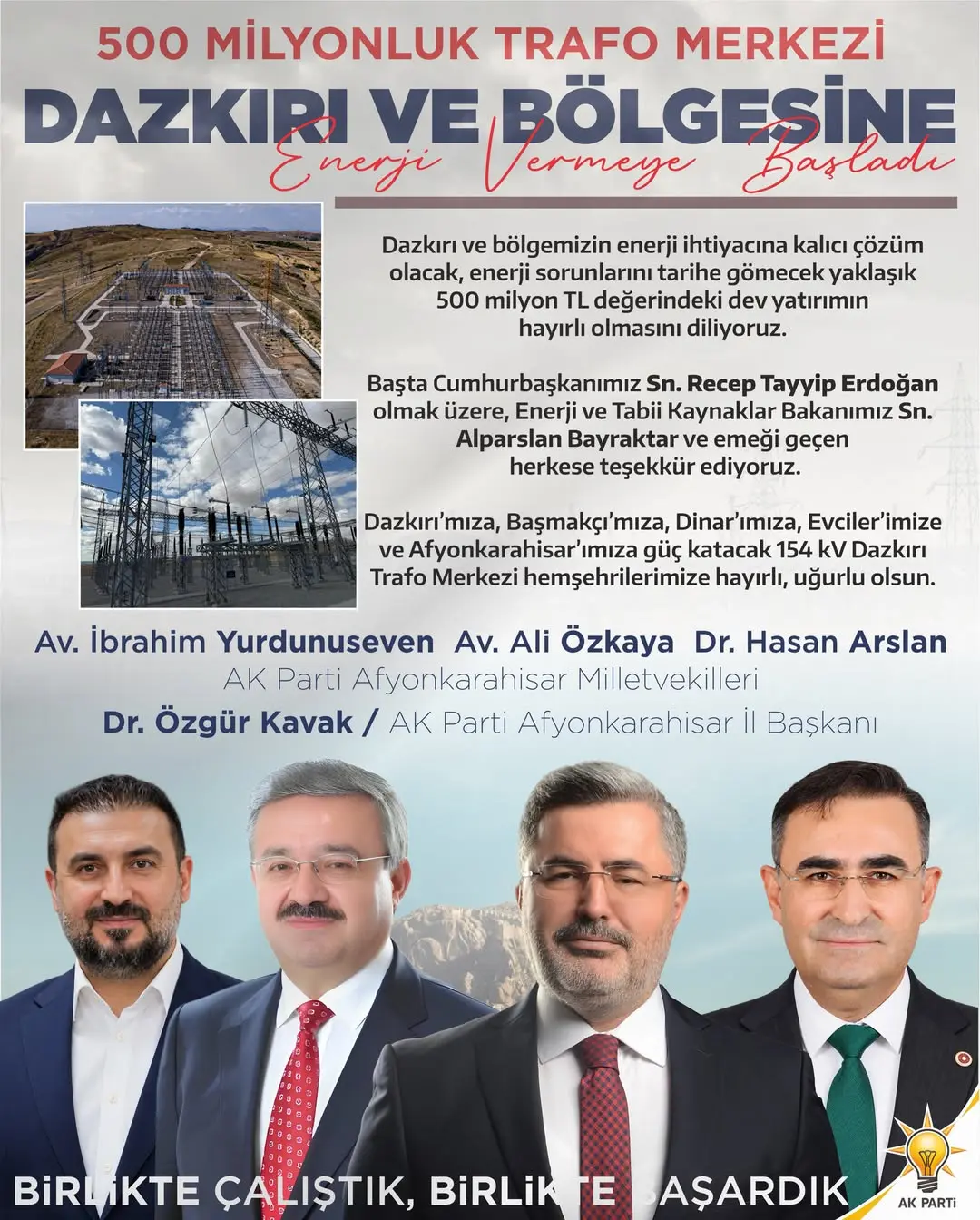 Ak Parti Milletvekili İbrahim Yurdunuseven'den Enerji Altyapısı Açıklaması