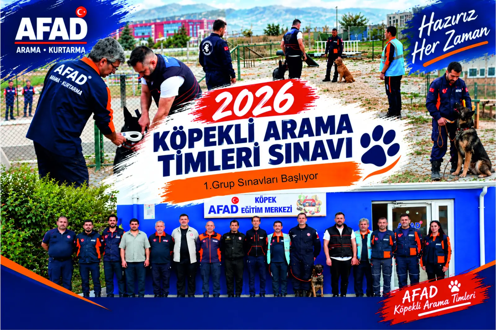 Köpekli Arama Timleri Sınav Sürecine Girdi