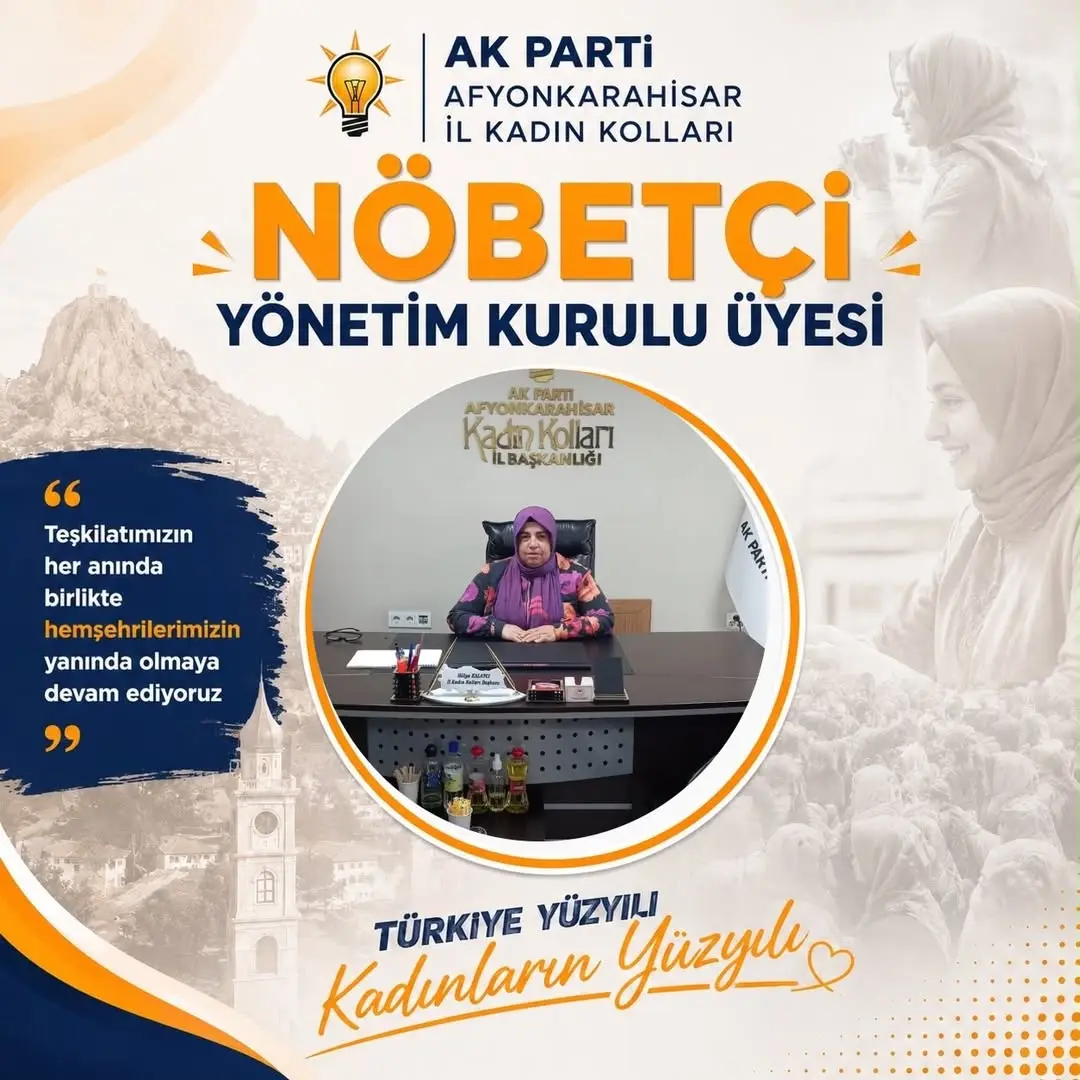 AK Parti Afyonkarahisar İl Kadın Kolları'ndan Duygu Dağdelen'in Görev Nöbeti