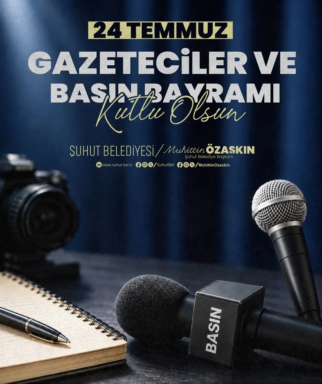 Şuhut Belediye Başkanı Muhuttin Özaşkın'dan Basın Mensuplarına Övgü Dolu Mesaj
