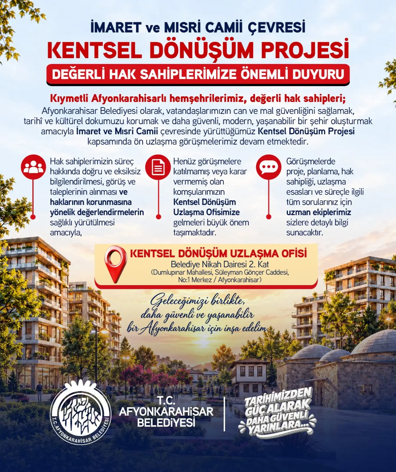 Kentsel Dönüşüm Projesi için uzlaşma görüşmeleri sürüyor