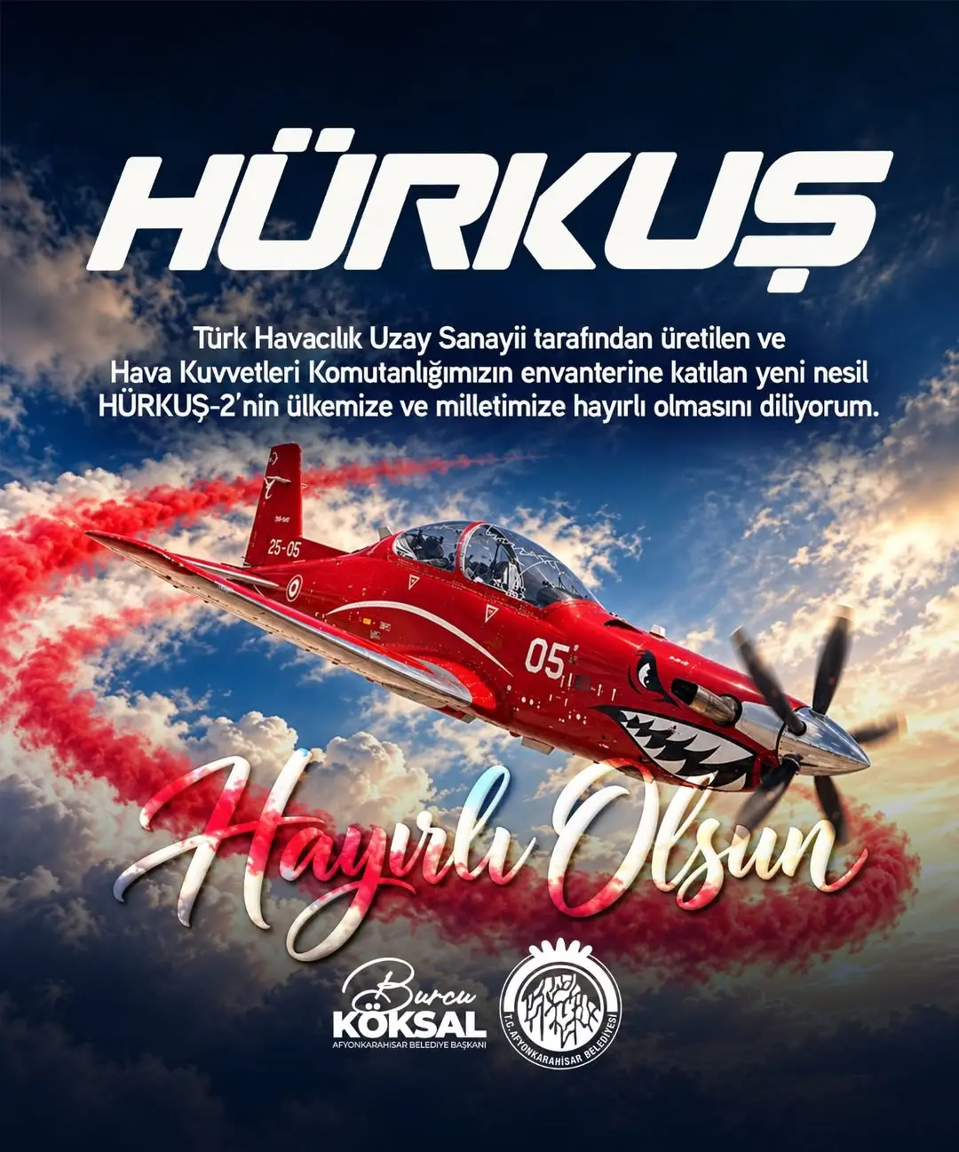 Millî İmkânlarla Geliştirilen HÜRKUŞ-2 Temel Eğitim Uçağıyla Millî Gücümüzü Artırıyoruz