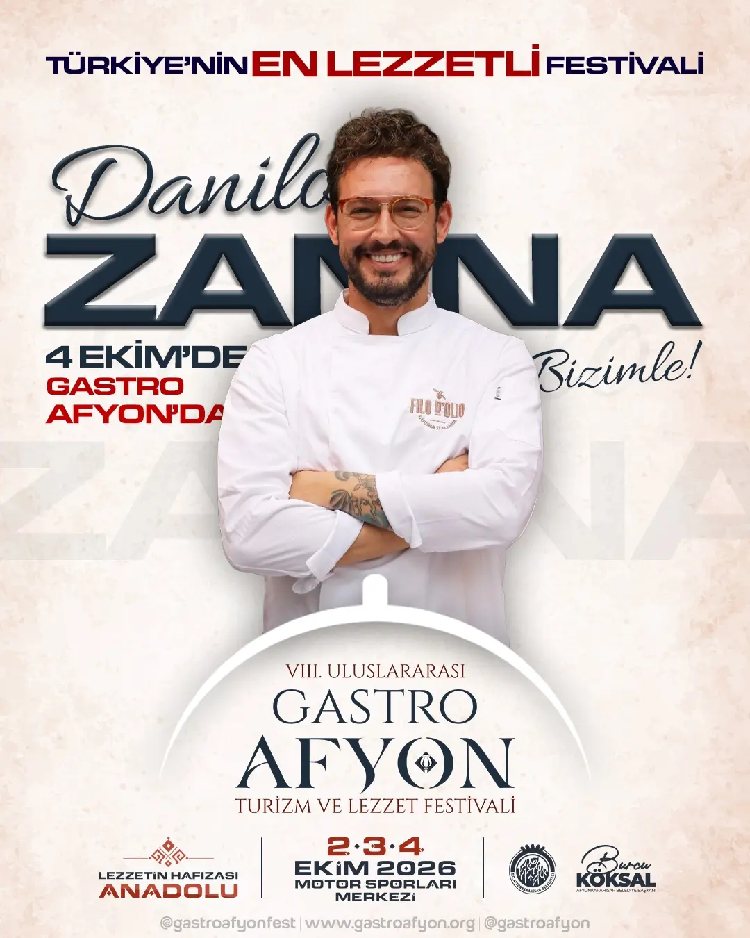 Gastro Afyon Festivali'nde Bu Yıl MasterChef Danilo Zanna Var!