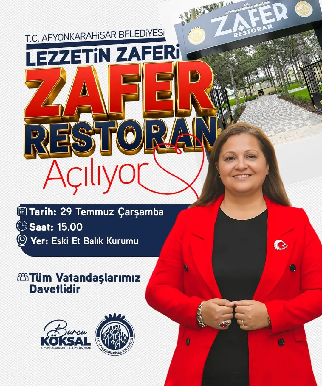Afyonkarahisar Belediyesi Zafer Restoranı'nın Açılışını Duyurdu