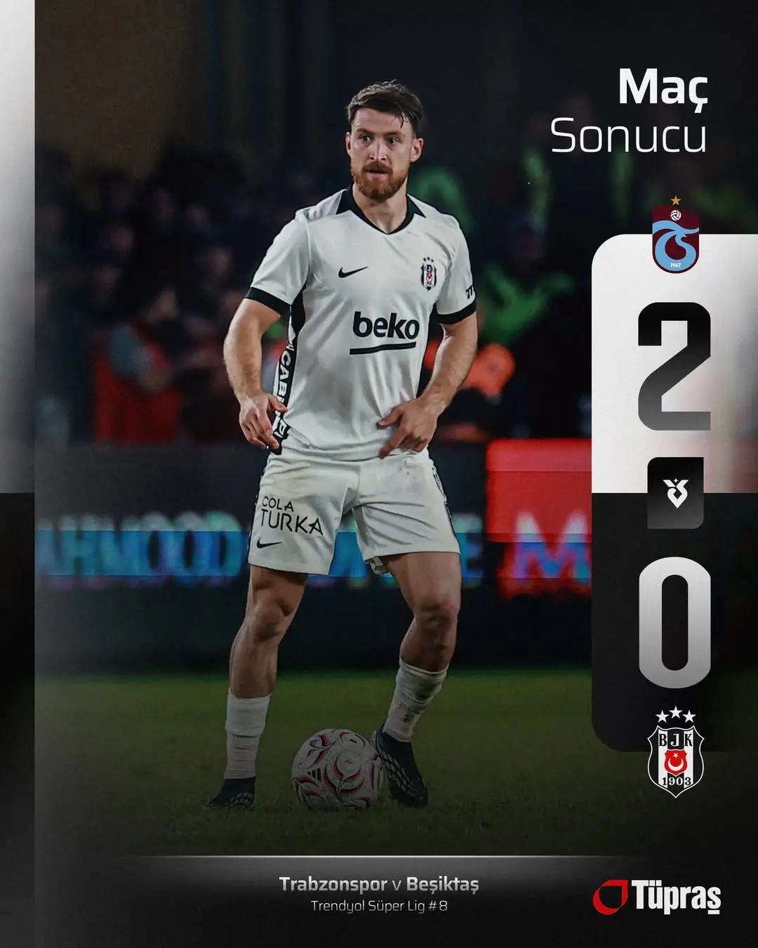Trabzonspor 2-0 Beşiktaş Maç Sonucu: Siyah Beyazlılar Deplasmanda Yenildi