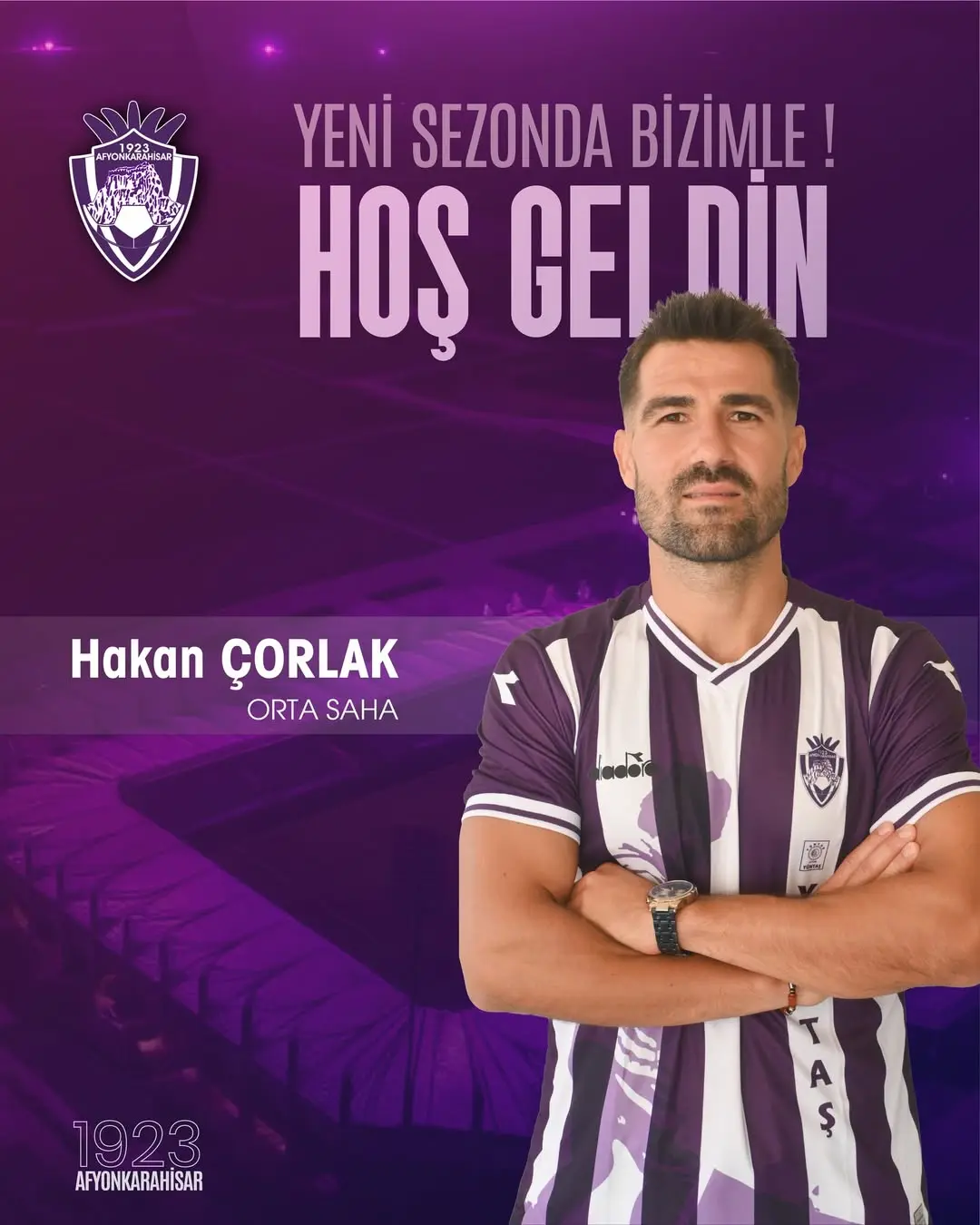1923 Afyonkarahisar Spor Kulübü, Tecrübeli Orta Saha Oyuncusu Hakan Çorlak'ı Transfer Etti