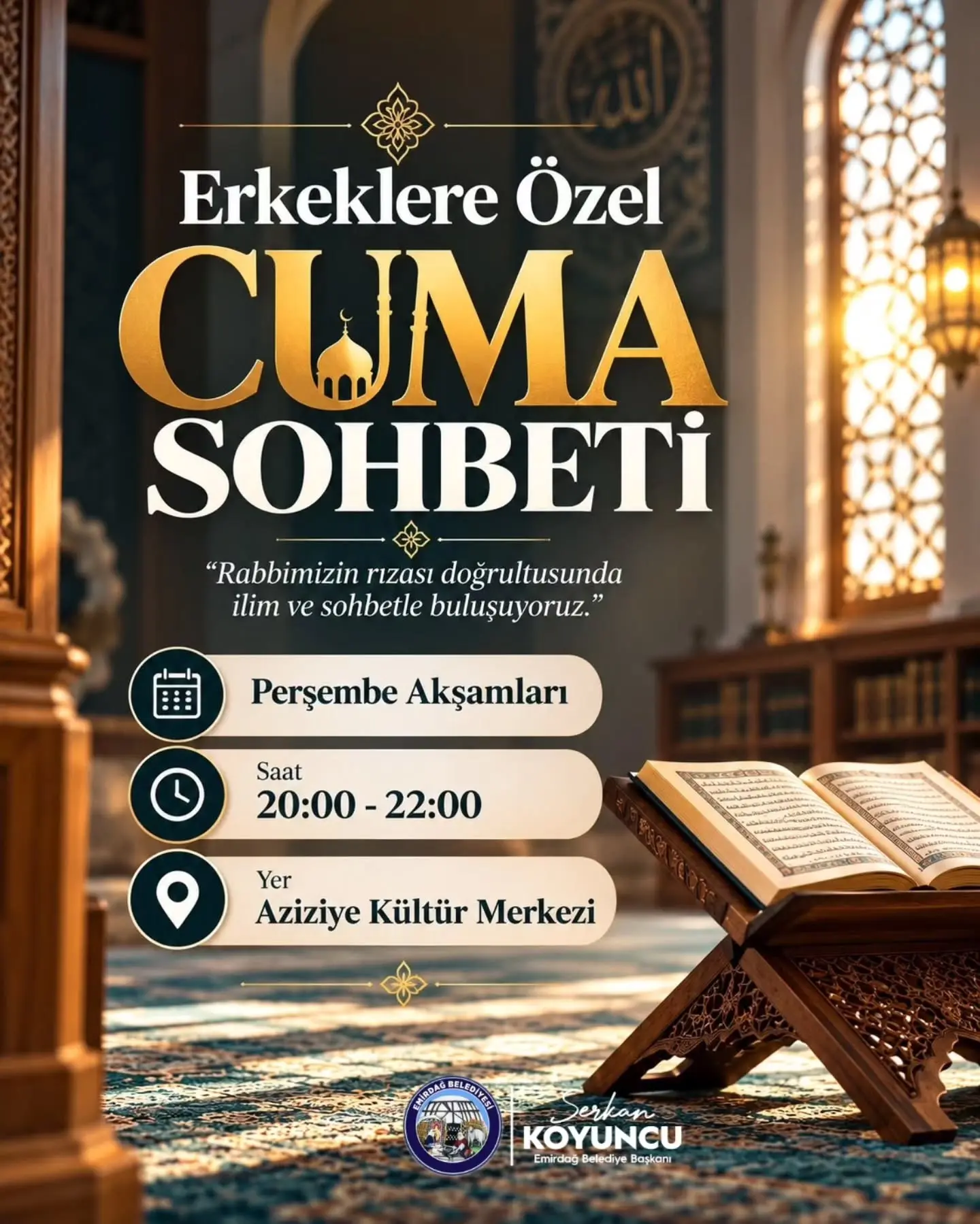 Emirdağ'da Erkeklere Özel Sohbet Programı