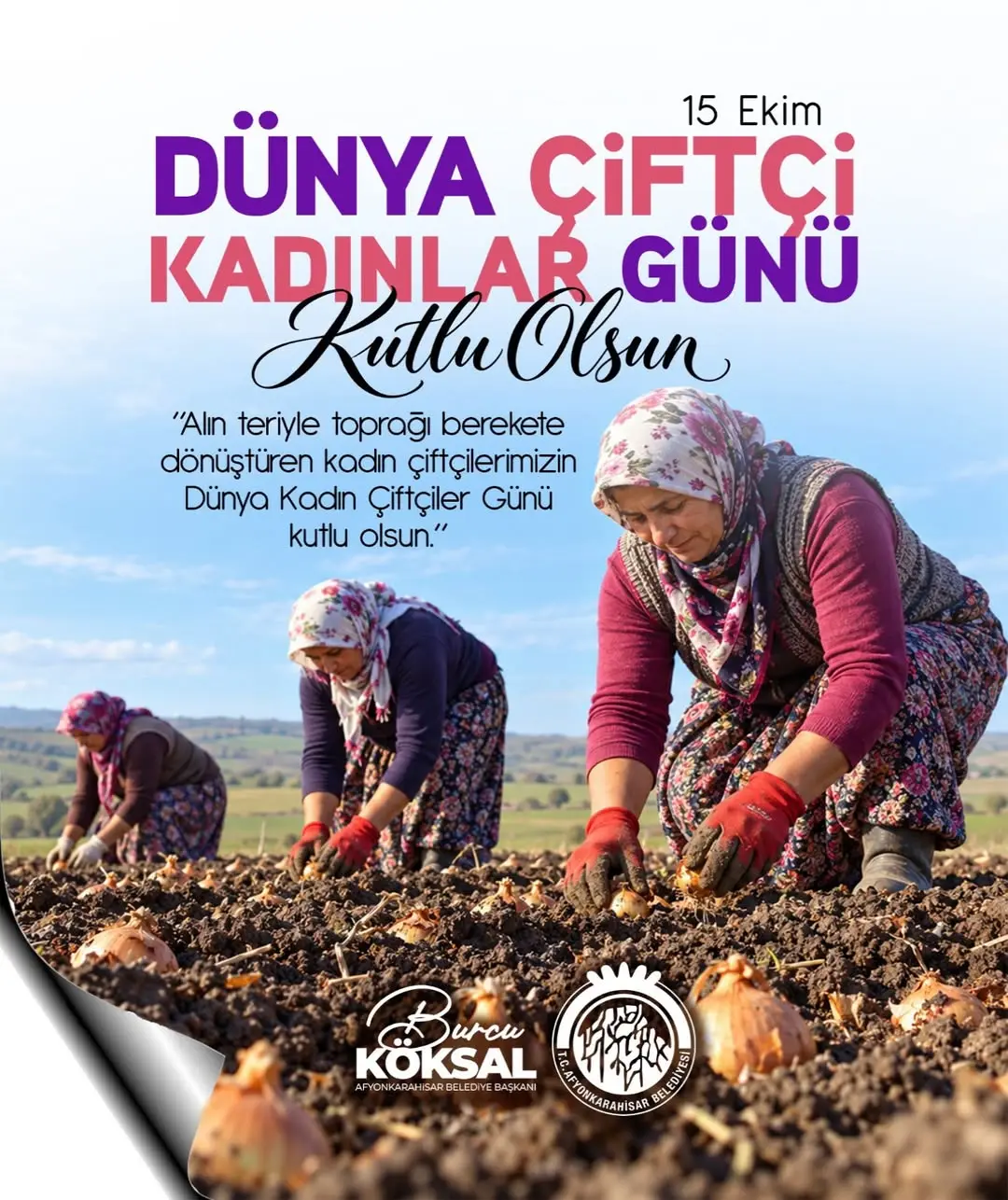 Afyonkarahisar Belediye Başkanı Burcu Köksal'dan Kadın Çiftçilere Destek Mesajı