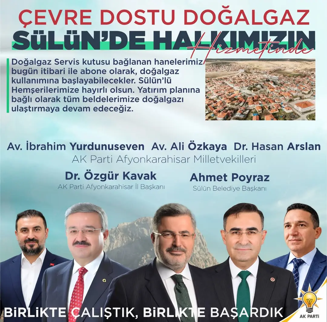 Afyonkarahisar'da Doğal Gaz Çalışmalarında Yeni Aşama Tamamlandı