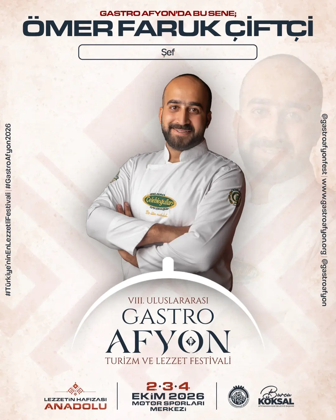 Gastro Afyon Festivalinde Şef Ömer Faruk Çiftçi Yer Alacak!