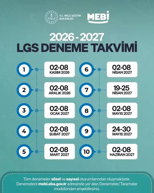 2026-2027 YKS Deneme Takvimi Açıklandı