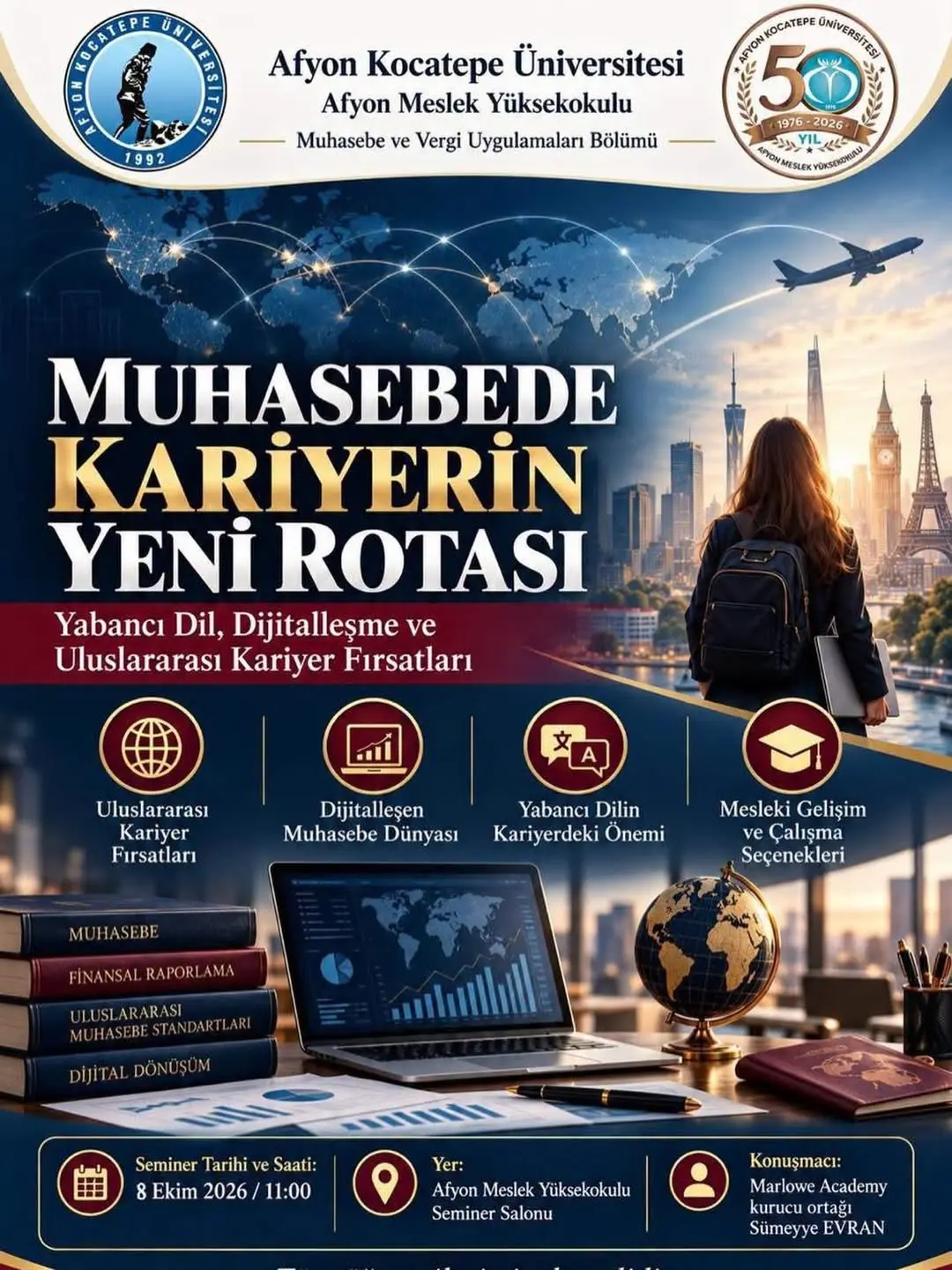 Afyon Kocatepe Üniversitesi'nde Muhasebe Kariyeri Konferansı Düzenlendi