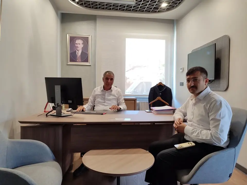 İlçe Müftüsü Hüseyin Aka'dan Ziraat Bankası Müdürüne Ziyaret