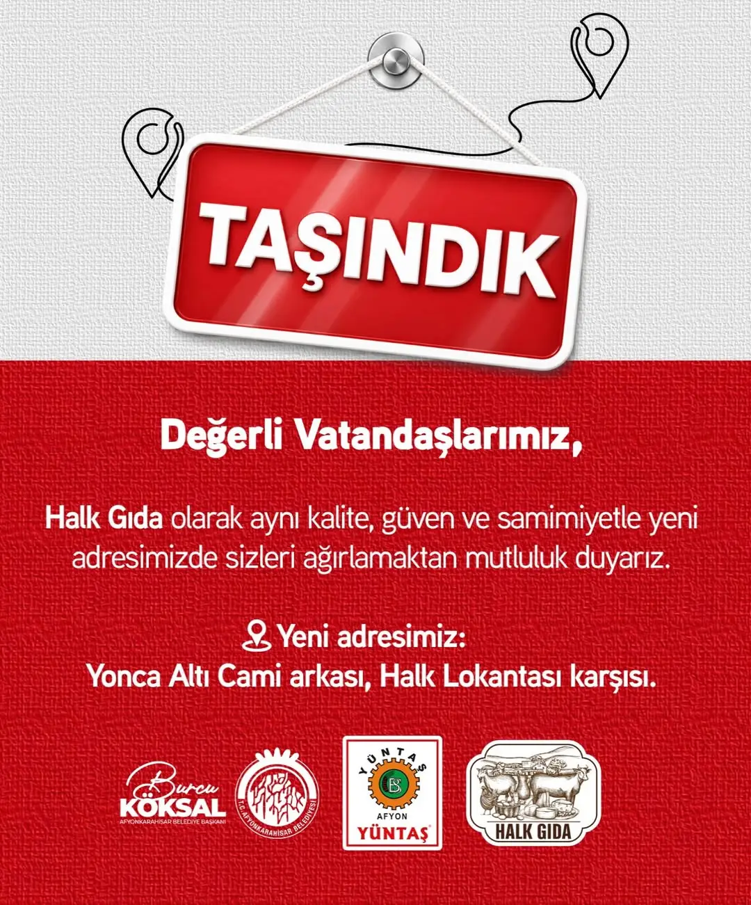Halk Gıda Yeni Adresinde!