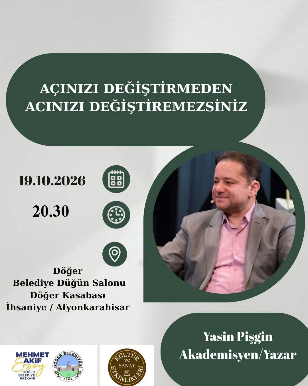 Yasin Piçgin'den 'Açınızı Değiştirmeden' Konferansı