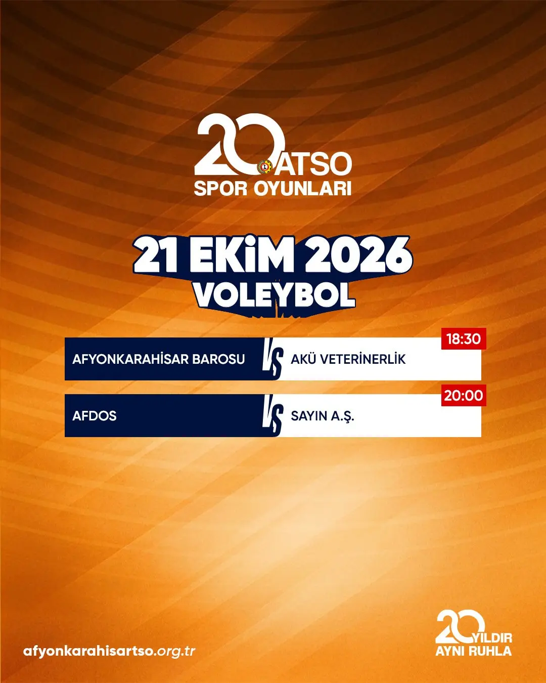 20. ATSO Spor Oyunları'nda Voleybol Yarı Finali Yapıldı
