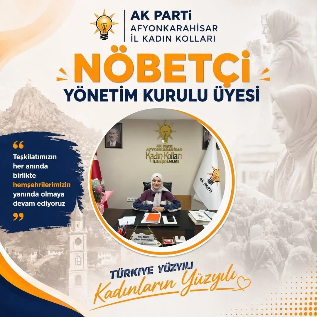 AK Parti Afyonkarahisar İl Kadın Kolları'nda Ahu Dudu Karakoyun Görevde