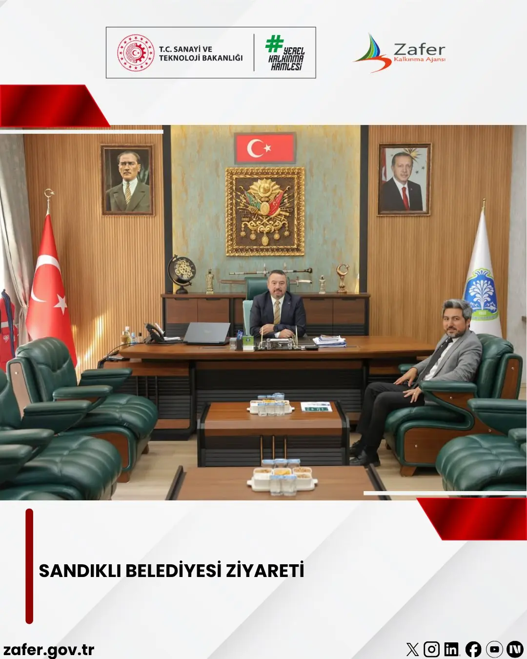 Afyonkarahisar YDO Koordinatörü Sandıklı Belediye Başkanı'nı Ziyaret Etti
