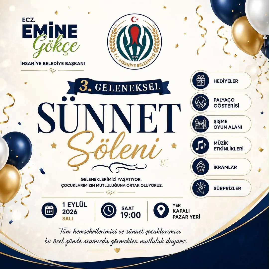 İhsaniye Belediyesi 3. Geleneksel Sünnet Şöleni Düzenleyecek
