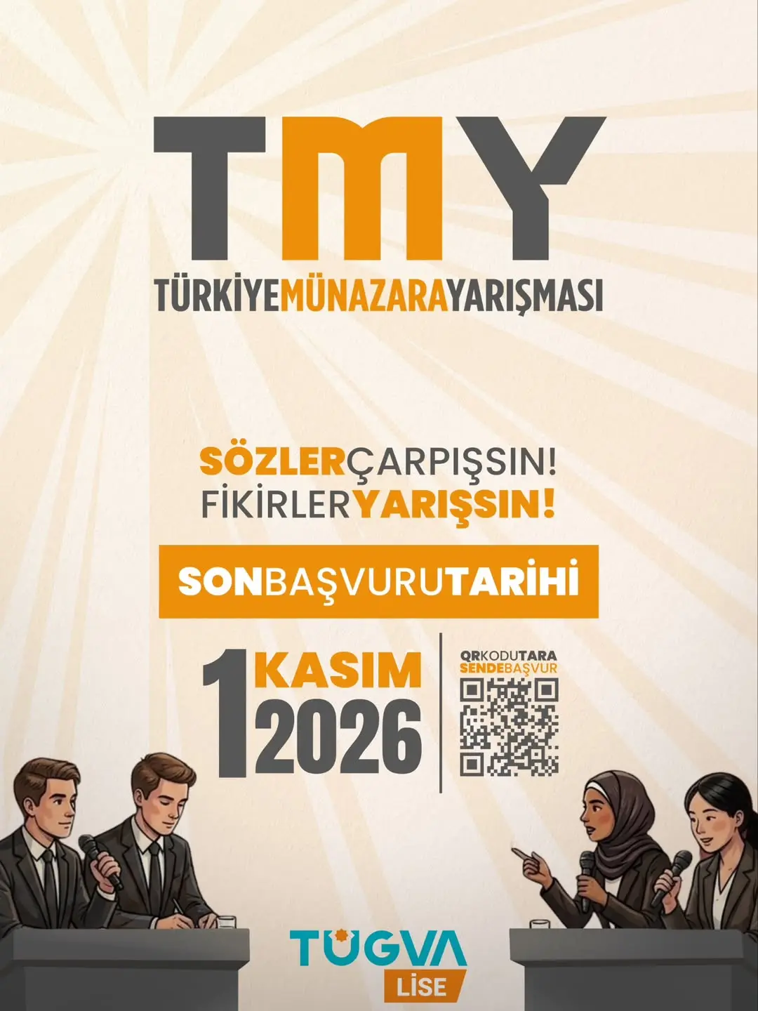 TÜGVA Lise Türkiye Münazara Yarışması Başvuruları Devam Ediyor