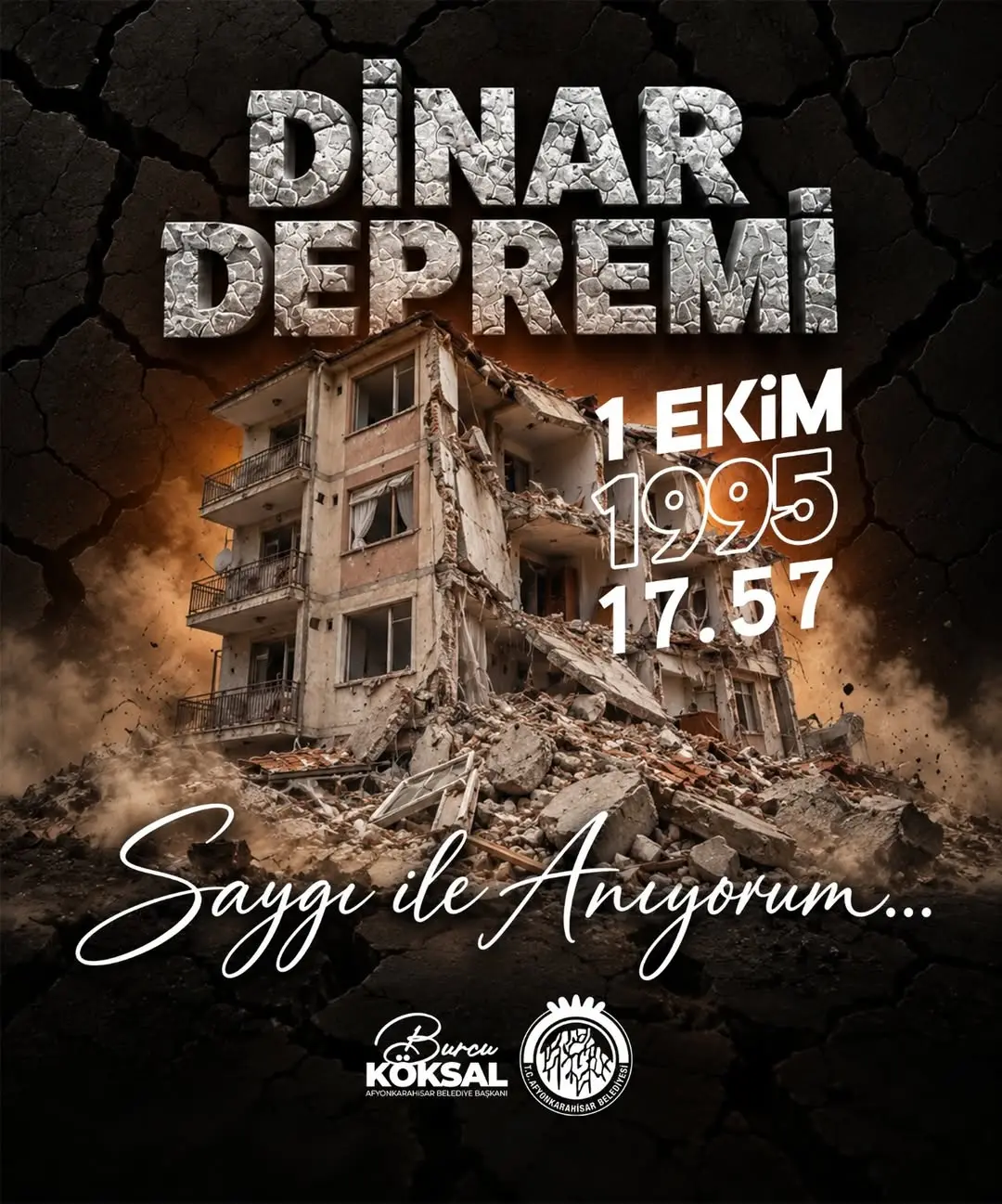 Afyonkarahisar Belediye Başkanı Burcu Köksal'dan 1 Ekim 1995 Depremi Paylaşımı
