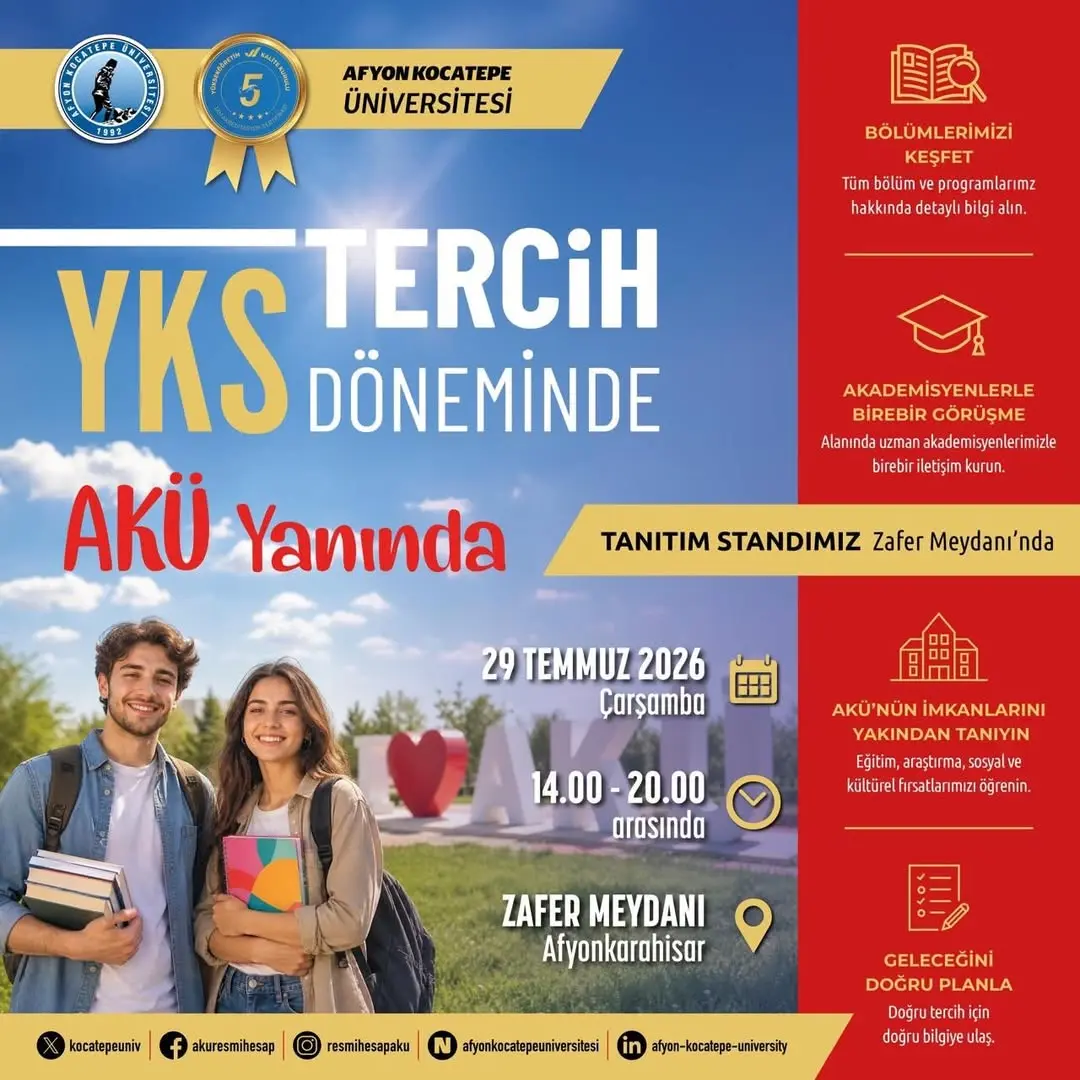 Afyon Kocatepe Üniversitesi ve Afyonkarahisar Sağlık Bilimleri Üniversitesi YKS Tercih Etkinliği