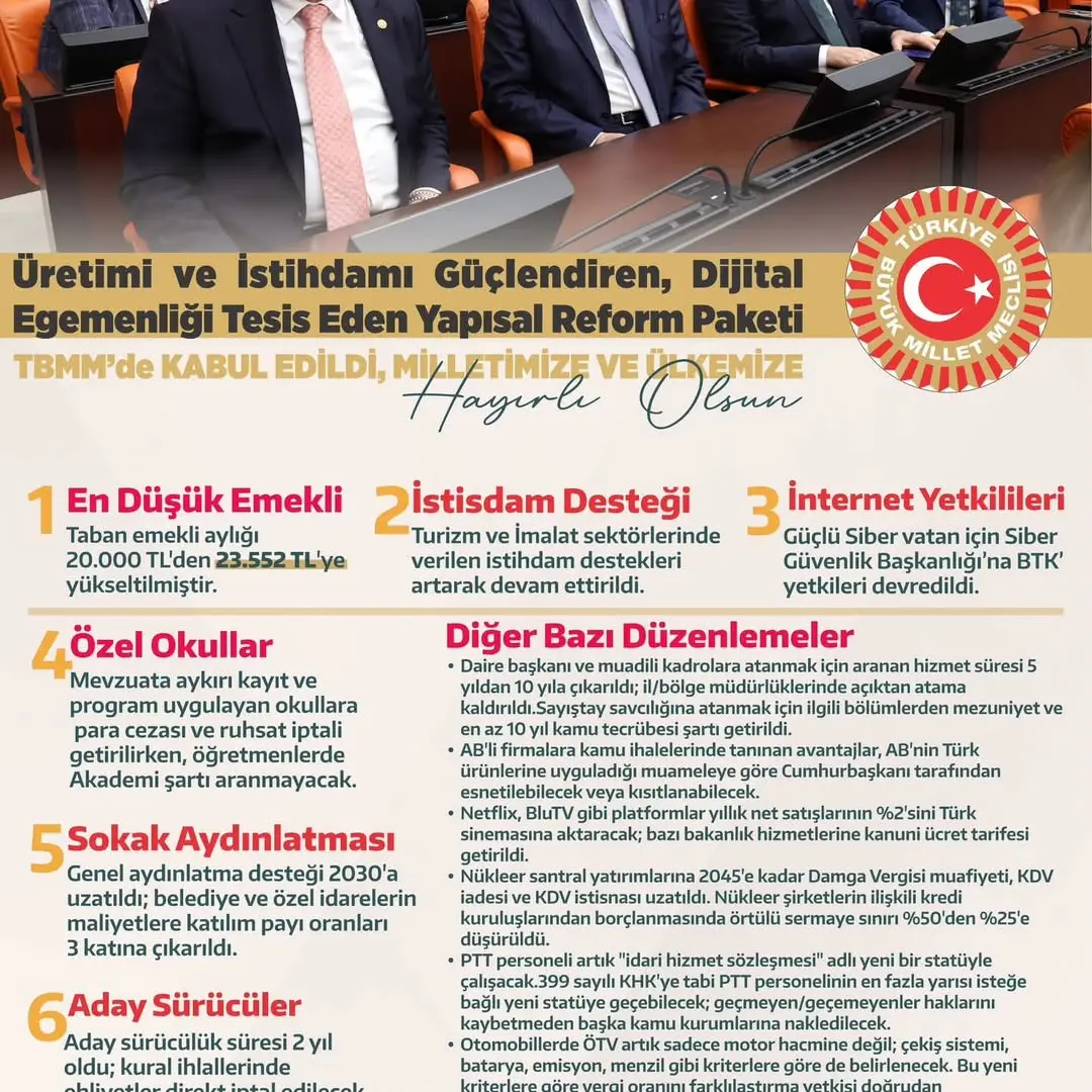 TBMM Genel Kurulu'nda Kabul Edilen Kanun Teklifiyle Emeklilerden Çalışanlara Dijital Güvenlik Eğitimi