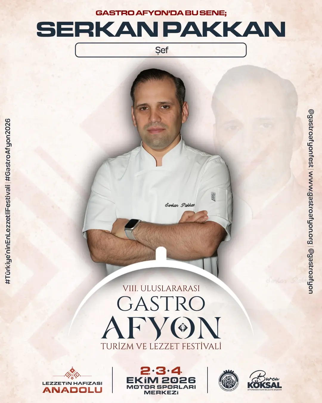 Gastro Afyon Festivali'nde Bu Yıl Şef Serkan Pakkan Konuk Olacak!