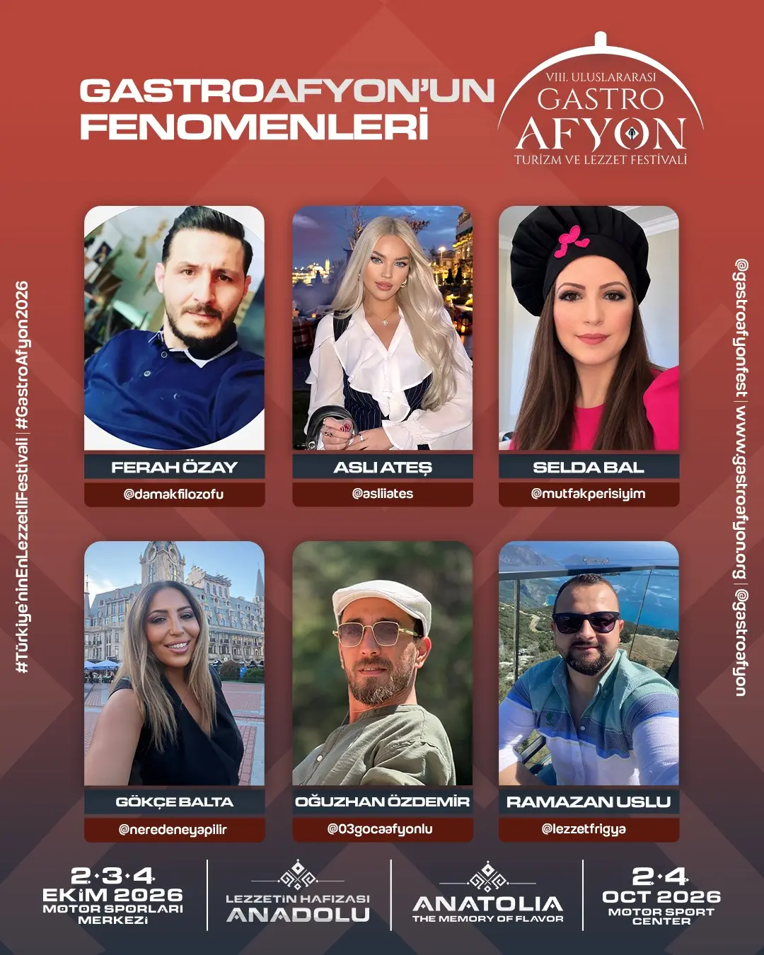 VIII. Uluslararası GastroAfyon Turizm ve Lezzet Festivali'nde Sosyal Medya İçerik Üreticileri Buluşuyor