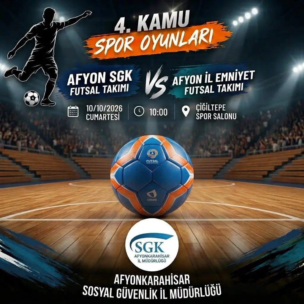Afyonkarahisar SGK Futsal Takımı 4. Kamu Spor Oyunları'nda Sahada!