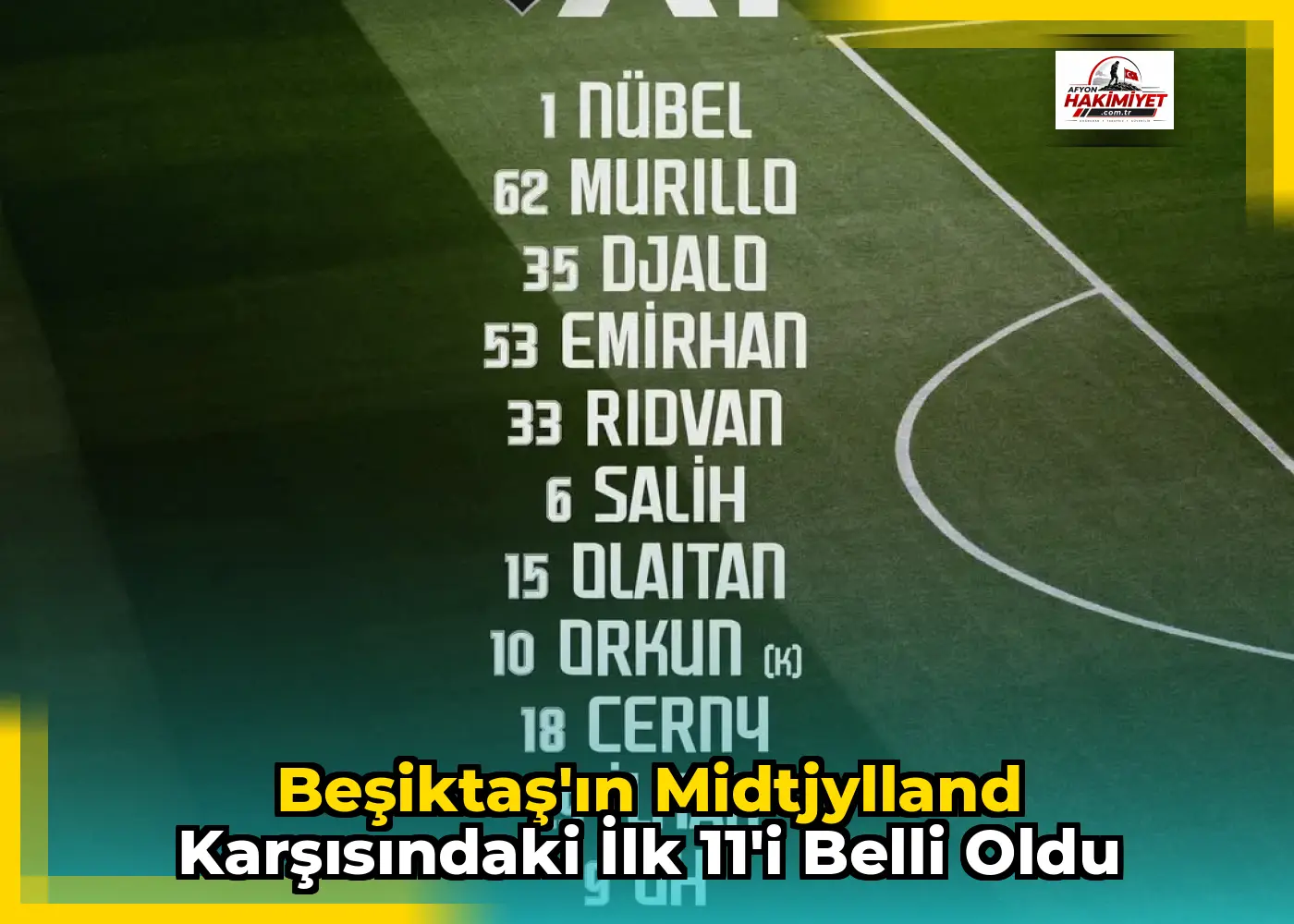 Beşiktaş'ın Midtjylland Karşısındaki İlk 11'i Belli Oldu