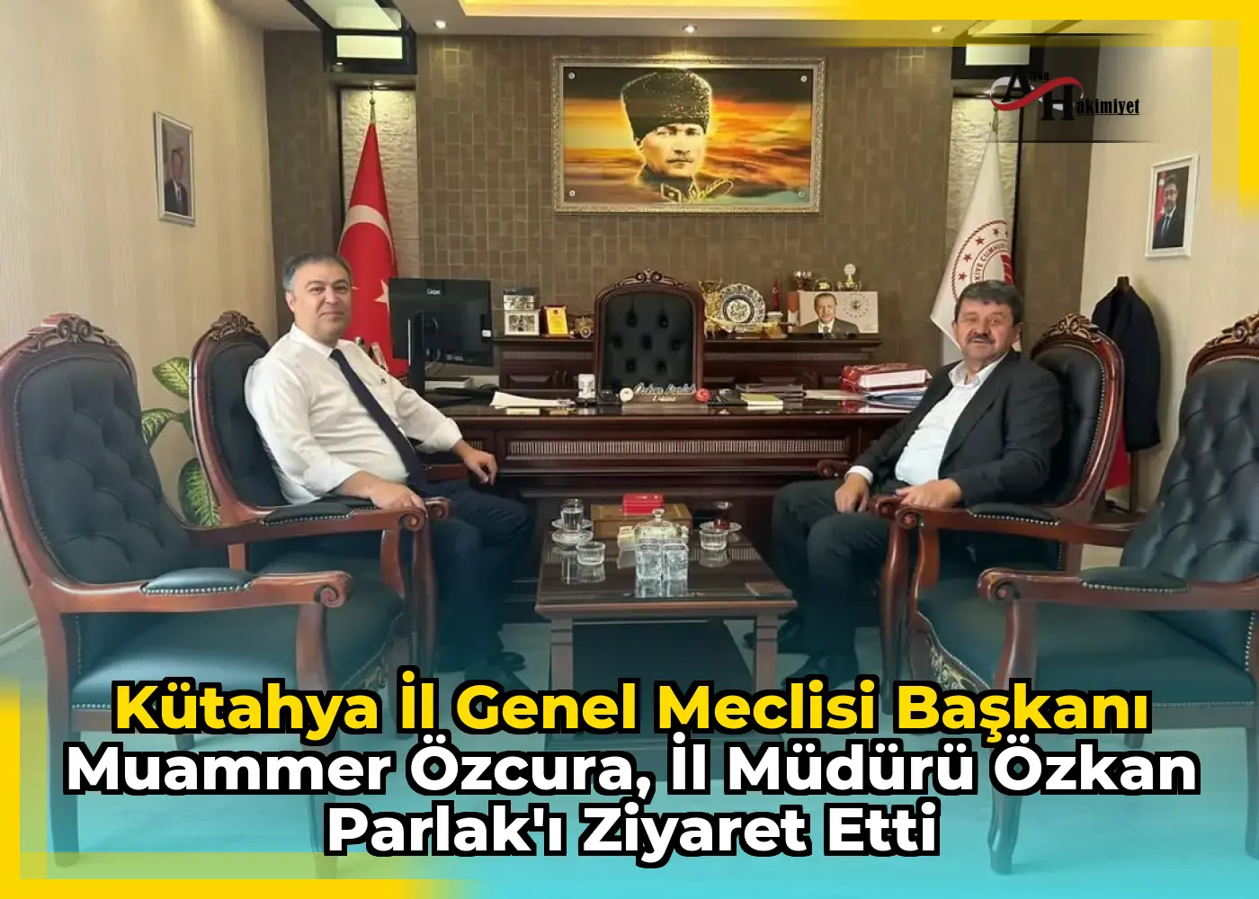 Kütahya İl Genel Meclisi Başkanı Muammer Özcura, İl Müdürü Özkan Parlak'ı Ziyaret Etti