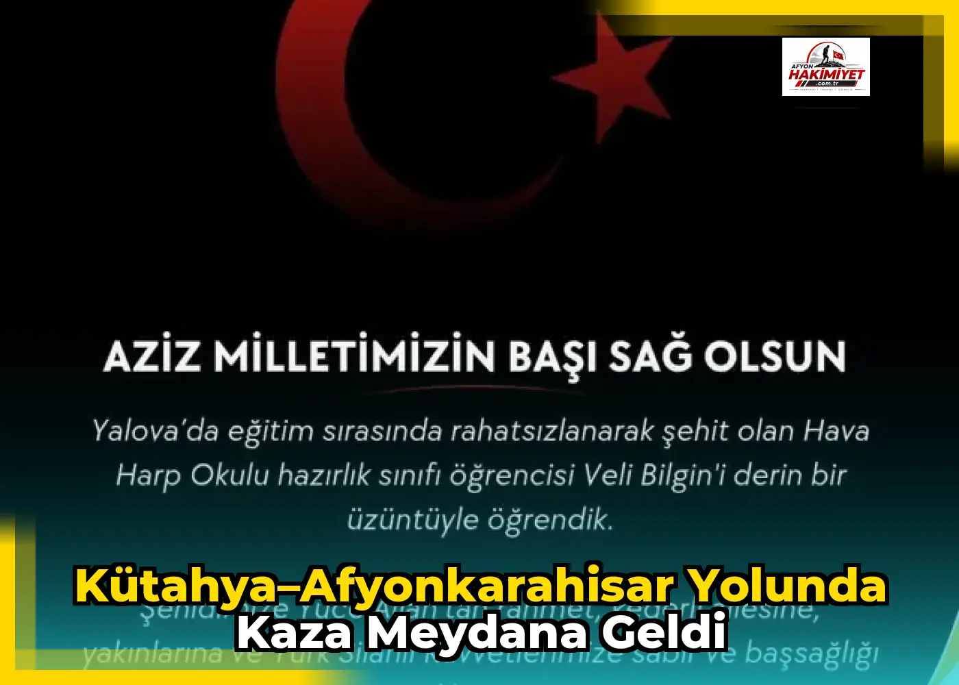 Kütahya–Afyonkarahisar yolunda kaza meydana geldi