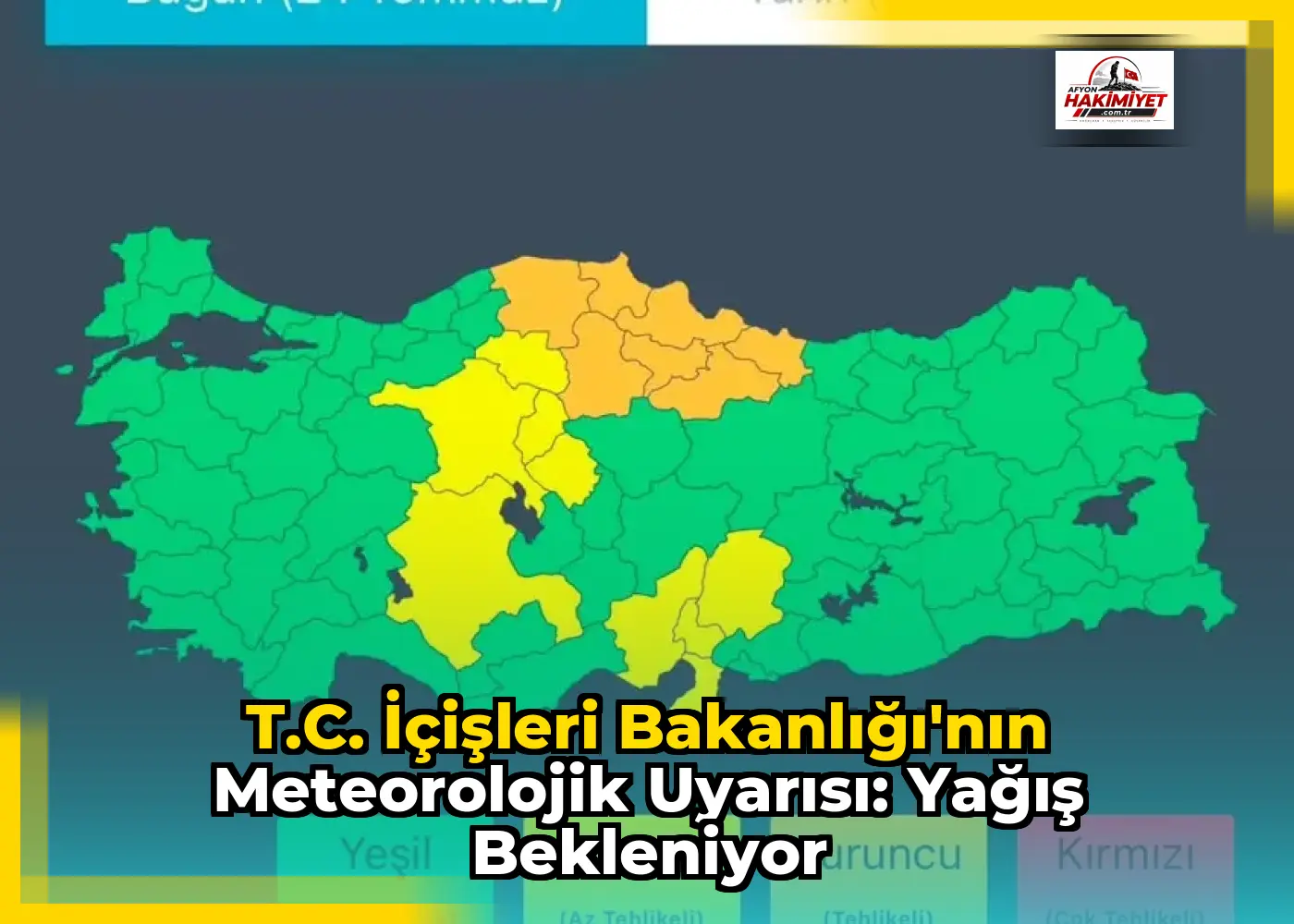 T.C. İçişleri Bakanlığı'nın Meteorolojik Uyarısı: Yağış Bekleniyor