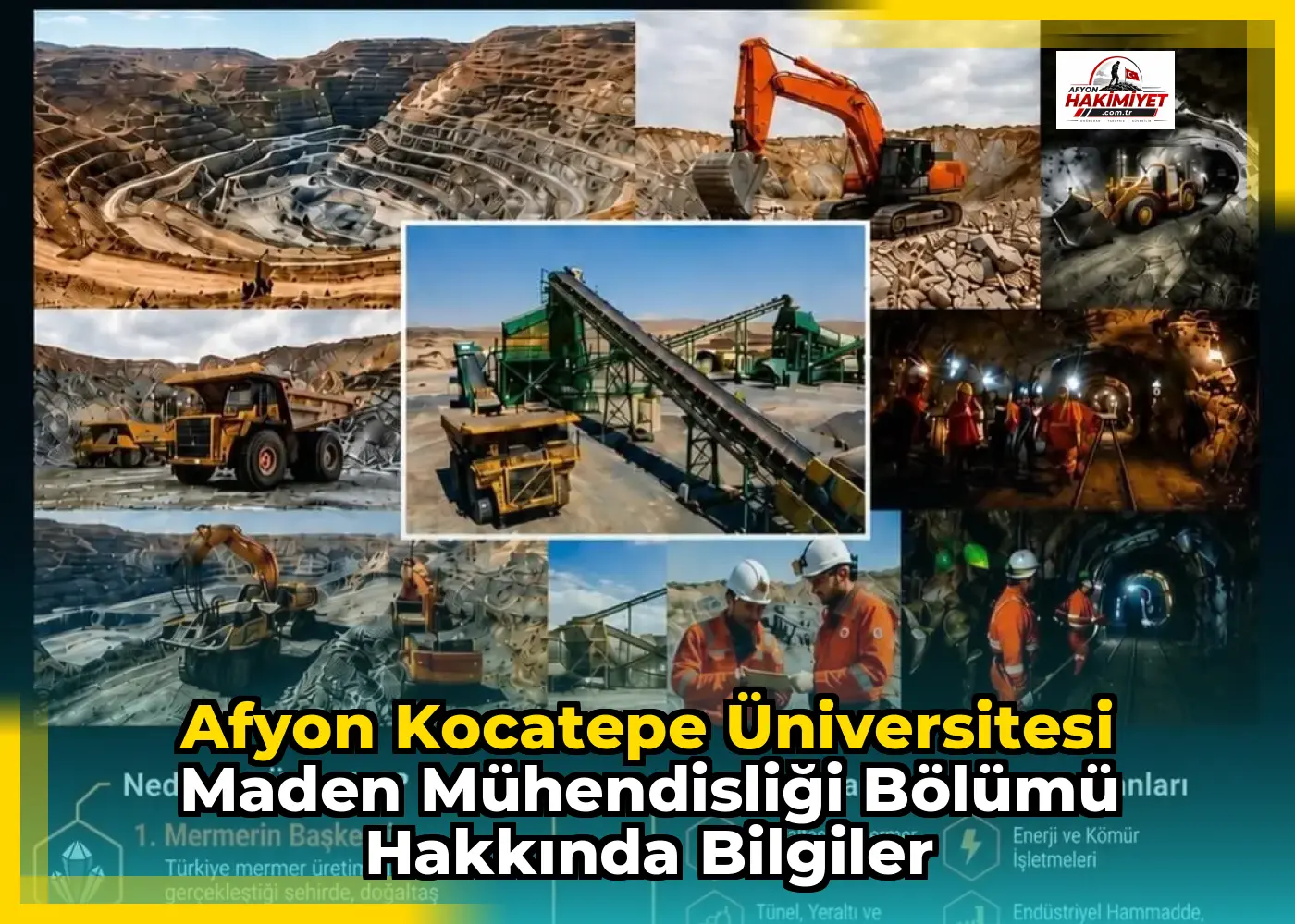 Afyon Kocatepe Üniversitesi Maden Mühendisliği Bölümü Hakkında Bilgiler