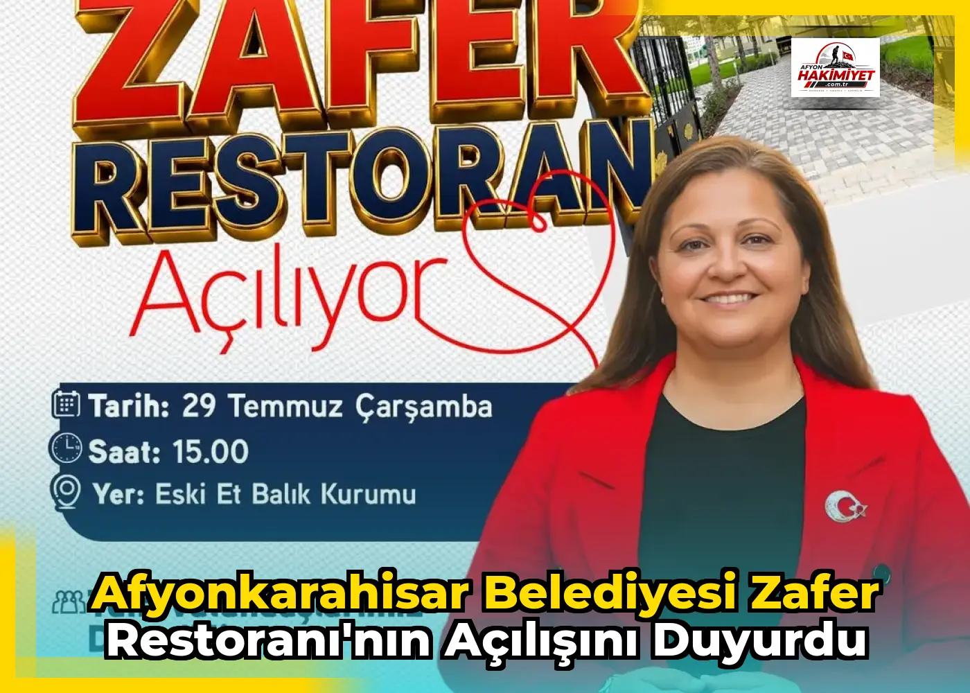 Afyonkarahisar Belediyesi Zafer Restoranı'nın Açılışını Duyurdu
