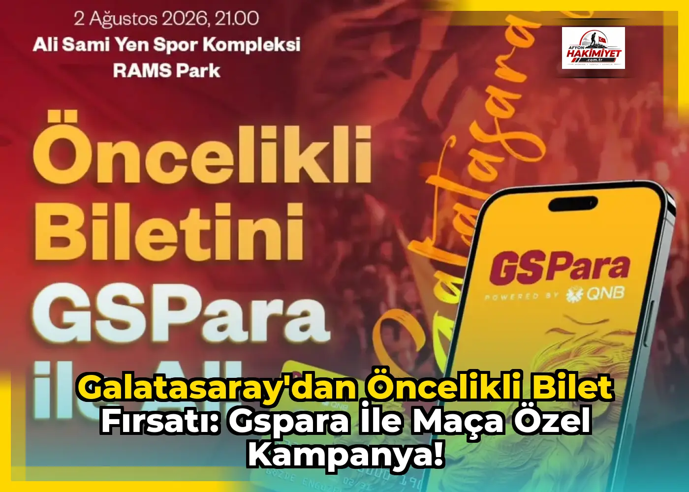 Galatasaray'dan Öncelikli Bilet Fırsatı: GSPara ile Maça Özel Kampanya!